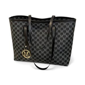 Black Monogram Tote Bag